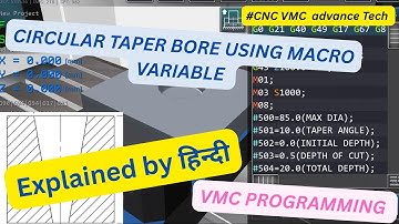Taper Angle Hole with CNC Macro | Circular Interpolation Technique || VMC Program