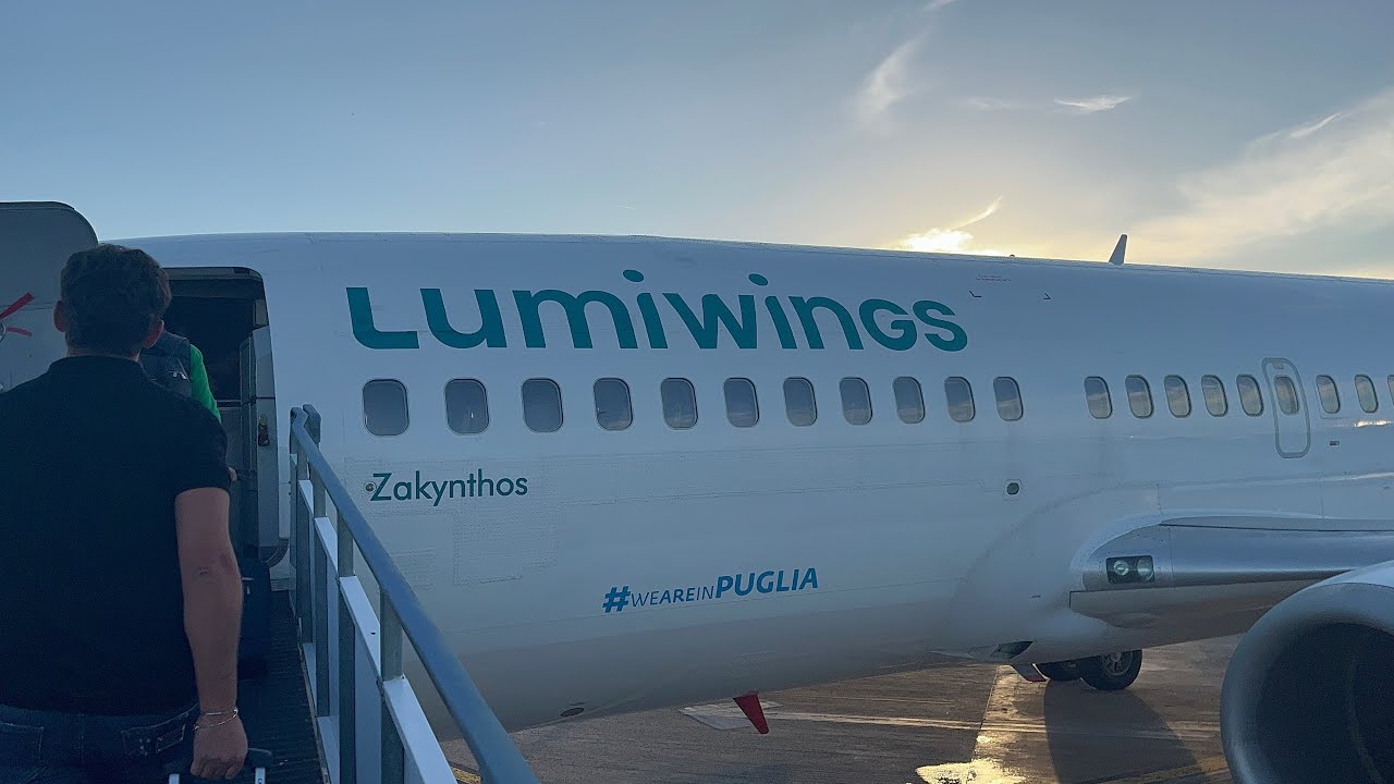 Flying on the first commercial flight from Foggia Gino Lisa Airport