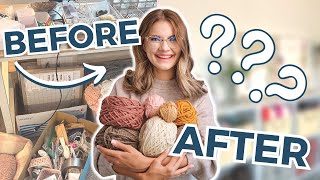 Yarn room makeover!🧶 Organize my craft room with me! 💕