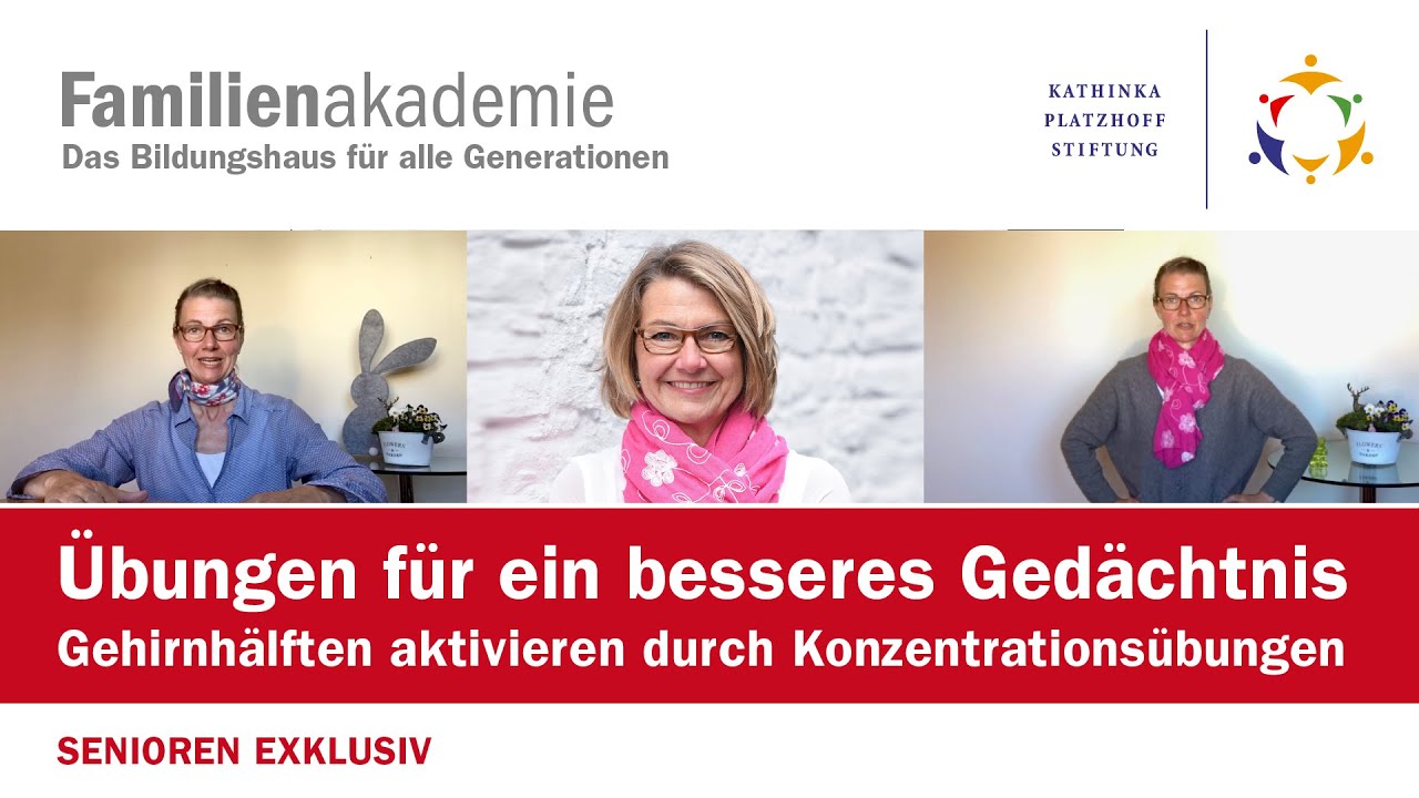 Gedächtnistraining:  Gehirnhälften aktivieren durch Konzentrationsübungen mit Elke Schultheis