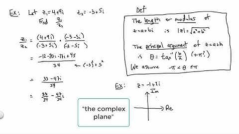 6.1 Complex Numbers