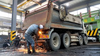 The last moments of Old Car's life. TOP 4 process of scrapping old cars in Korea