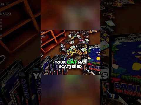Cat Chaos! Cleanup Mission in Tiny Video Game #shorts