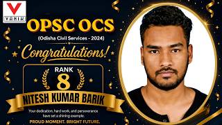 OPSC OCS Mock Interview | Rank 08 | NITESH KUMAR BARIK | OPSC OCS Interview | OCS 2024 | VANIK IAS