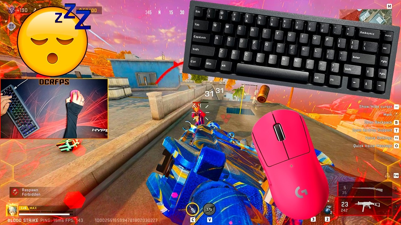 Ajazz AC067 Solo Battle Royale Gameplay Satisfying Keyboard Blood Strike🏆