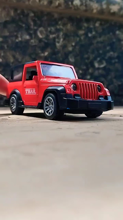 Mud off-road 4×4 drive Mahindra THAR Roxx Red Scale model miniature SUV power #carstunts #automobile