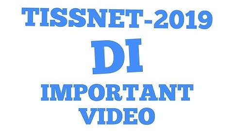 TISSNET-2019 || DATA INTERPRETATION IMPORTANT VIDEO