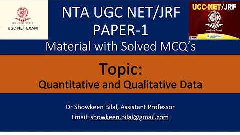 Quantitative and Qualitative Data. #ugcneteducation #ugcnetexam