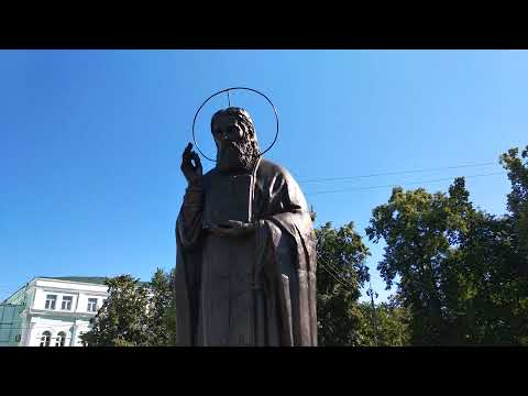 1340, 07 07 2021, Орёл, Богоявленский собор, памятник Серафиму Саровскому, обход, доска объявлений