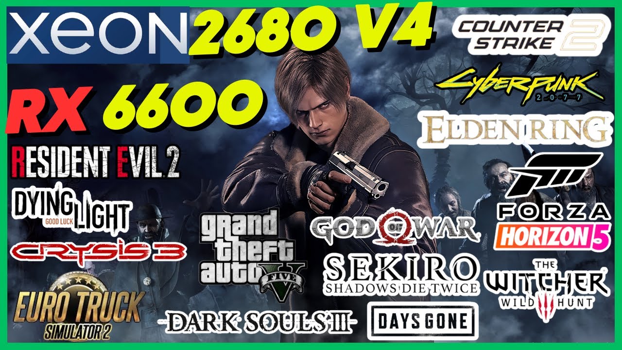 XEON E5 2680 V4 + RX 6600, MELHOR KIT XEON PARA 2025! TESTE EM JOGOS ...