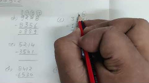 MATHS CLASS 4th CHAPTER 5 Subtraction (Part 2)   EXERCISE 5.2