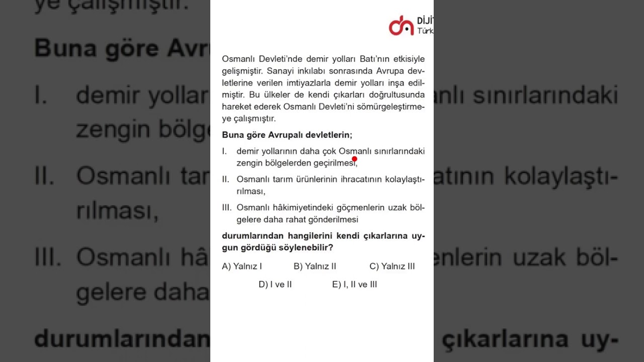 ÖSYM Tahmin Sorular