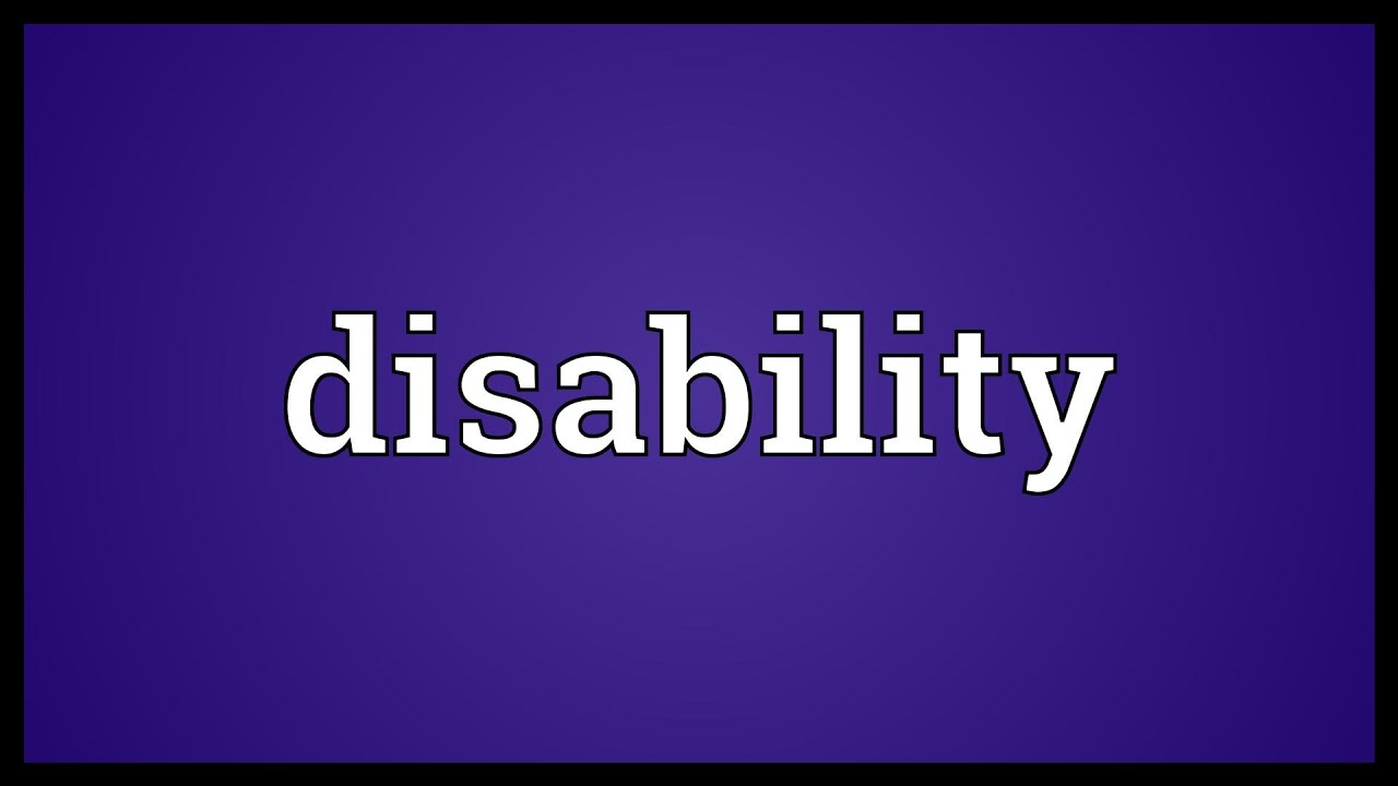 Disability Meaning YouTube
