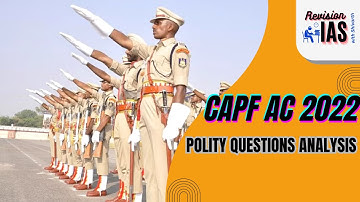 CAPF AC 2022-Polity Questions Analysis | Static revision through UPSC PYQ#upsc #capf #opsc #ssc #cds