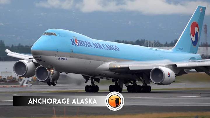 35 Minutes of Plane Spotting: Anchorage Alaska: Boeing 747s
