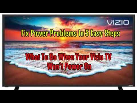 Why won't my Vizio tv turn on - YouTube