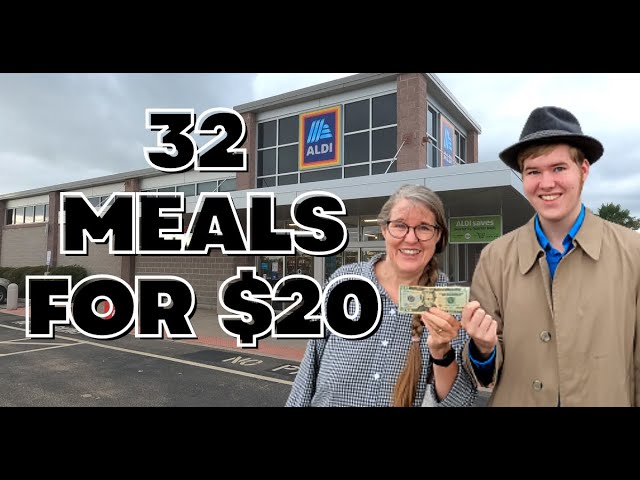 Aldi Frugal Dinner Challenge//32 Meals for $20 class=