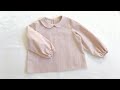 【型紙】丸襟ブラウスの作り方（赤ちゃん・子供サイズ）80～120size