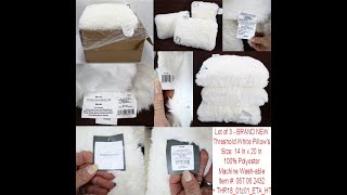 Set of 3 Threshold New Ivoy Decorative Throw Pillows Size: 14 X 20 -Item #: F16781499 + 067 08 2432