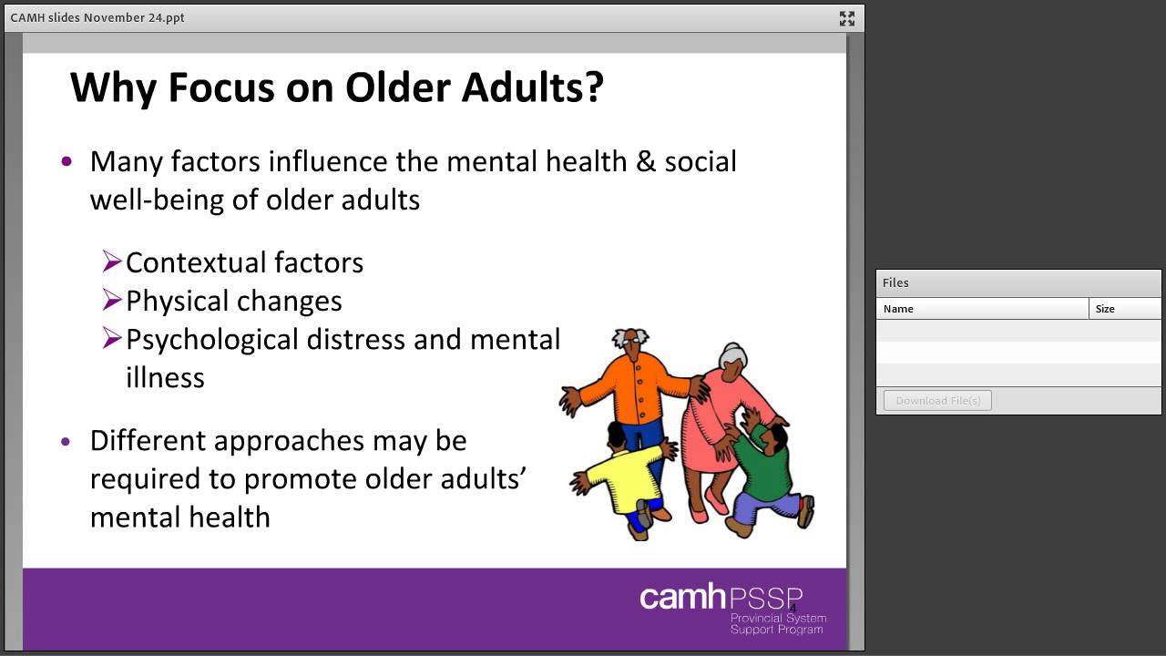 Older Adults And Mental Health 89