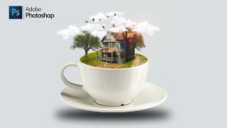 Photoshop Tutorial | Tea Cup 3d Photo Manipulation