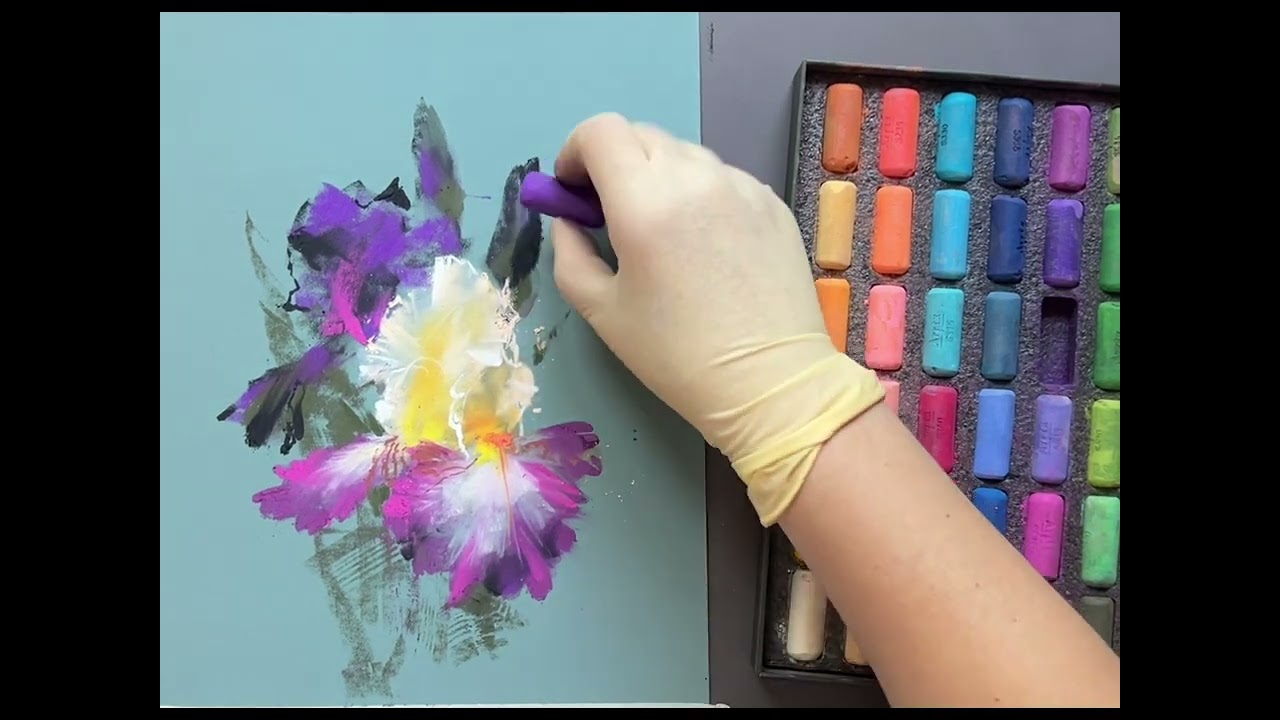 Irises in pastel, Arrtx pastel