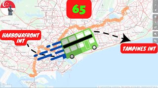 Information Time Lapse_Singapore Bus Route 65 HarbourFront Int to Tampines Int Update