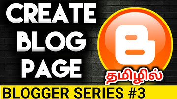 How To Create Pages In Blogger tamil||blogger series #3||#onlinefactstamil