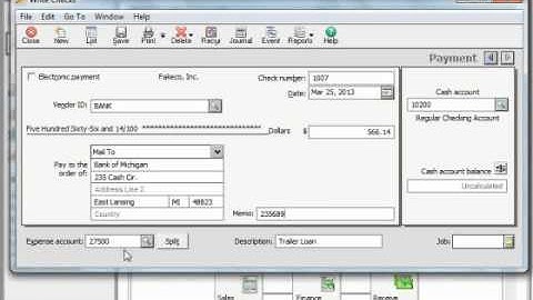 Sage 50 Tutorial Paying on a Long Term Liability Sage Training Lesson 18.7