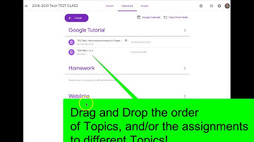 Drag and Drop Topics in Google Classroom