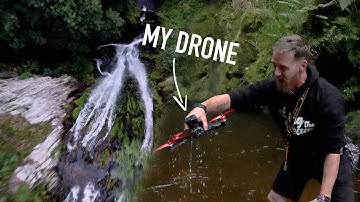 I Crashed My FPV Drone into a Waterfall! (live Reaction)
