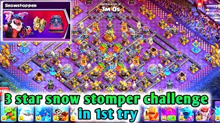 3 Star Snow Stomper Challenge EASY! (CoC April 2026) 🐉| By spyder spike