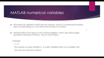 MATLAB For Engineers - Variables Part 1