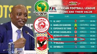 CAF Yatangaza Thamani Ya Vilabu Vitavyoshiriki Afrika Football Ligi; Hakika Simba SC ni Kubwa