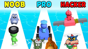 Noob vs Pro vs Hacker in CarCraft.io | Shinchan , Jack , Bhalu and Bulbule plays CarCraft