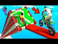 SHINCHAN AND FRANKLIN TRIED THE IMPOSSIBLE GIANT SPEED BOOSTER BUMPY ROADS Challenge gta 5