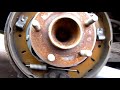 Checking the Rear Drum Brake and Brake Shoes on a Ford Focus 2015 TDCI Estate New Shape