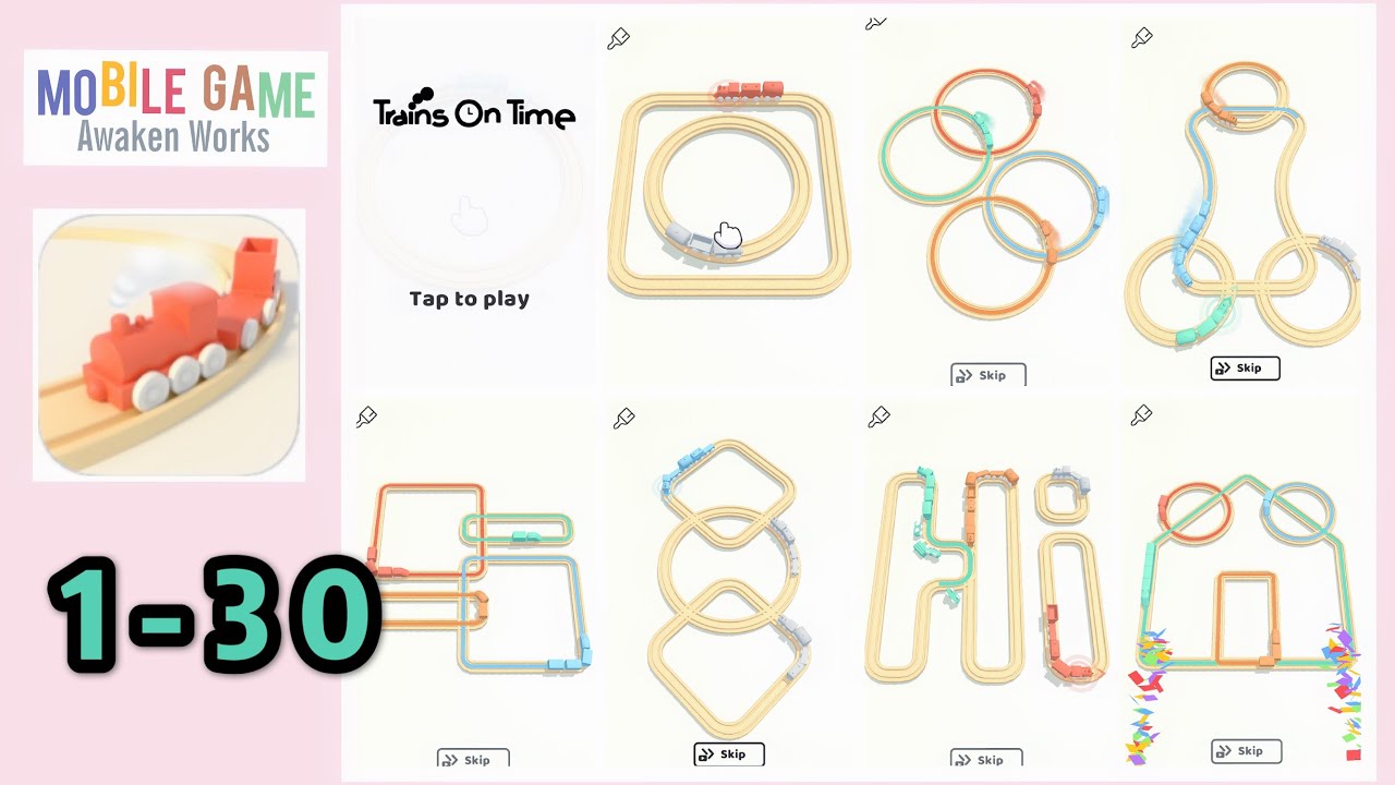 Trains on Time Levels 1-30 Gameplay