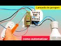 Como automatizar lâmpada de garagem usando botão pulsador de campainha relé temporizador e contator