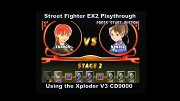 Street Fighter Ex2 Plus Sharon Playthrough using the Xploder V3 CD9000 for Ps1 :D #Playstation #Sony