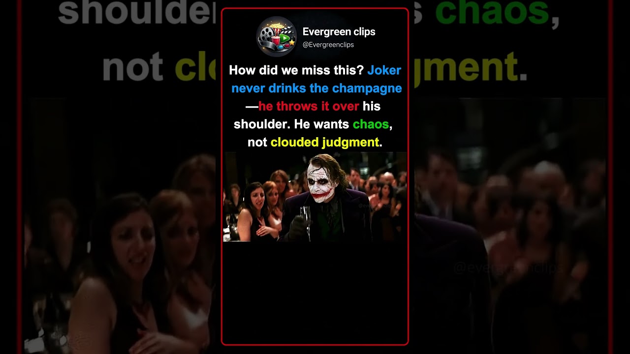 Joker Never Drinks Alcohol… Here’s Why #movie