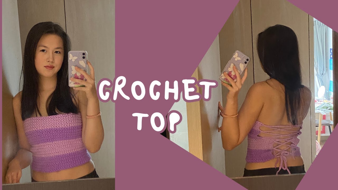 crochet tie-back top tutorial *extremely beginner friendly*