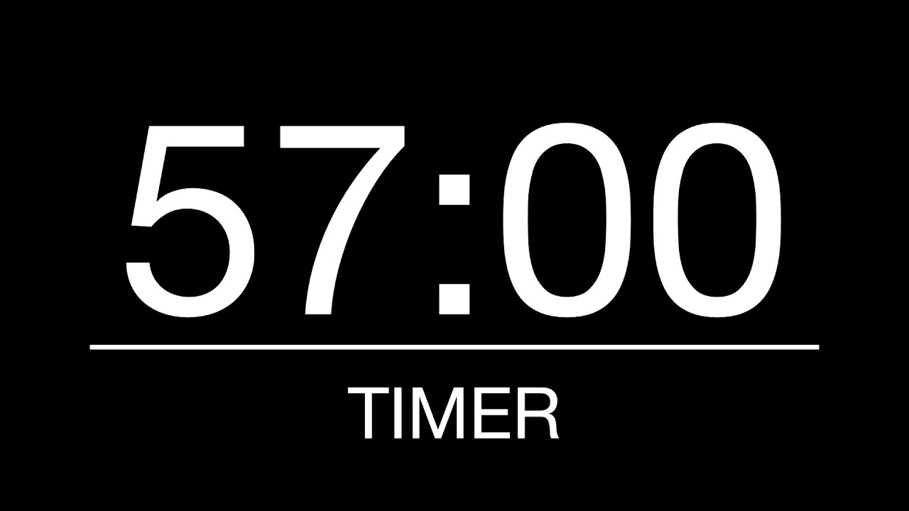 57 Minutes Timer/Countdown with Alarm [4K] - YouTube