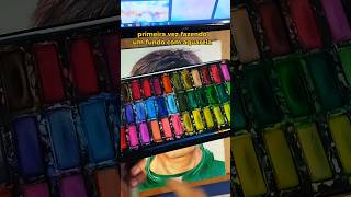 Fiz o fundo  de AQUARELA, será que  ficou bom?