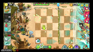 Plants Vs Zombies 2: Big Wave Beach Tiki Torch-er Level 80