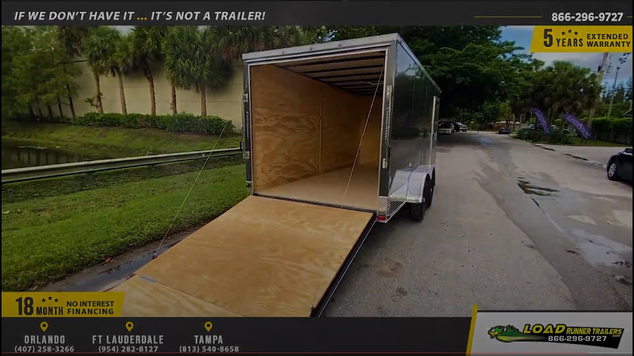 7x16 Enclosed Cargo Trailer |LRT Tandem Axle Trailers 7 x 16 | EV7-16T3-R