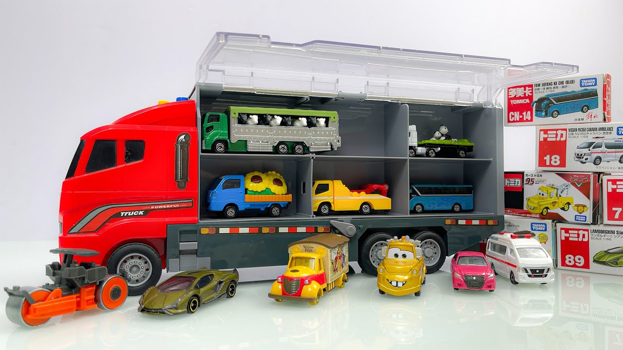 トミカ☆車のミニカーを開封してコンボイへ収納☆ホンダ NSX｜Tomica "World's Luxury Car" minicars opening !