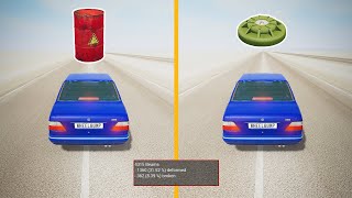 Explosion Deformed Test: Mine vs Barrel – BeamNG.Drive