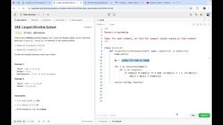 leetcode 368  Largest Divisible Subset | Dynamic Programming