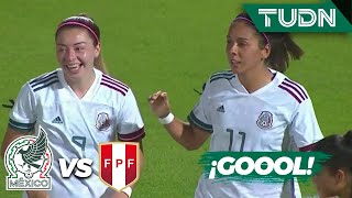 ¡Gol de vestidor! María Sánchez anota el 2-1 para el Tri | México 2-1 Perú | Amistoso Femenil | TUDN